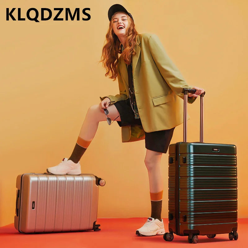 KLQDZMS 20-Inch Multi-Function Luggage Large-Capacity Storage Suitcase Men's And Women's Students Boarding Trolley Case