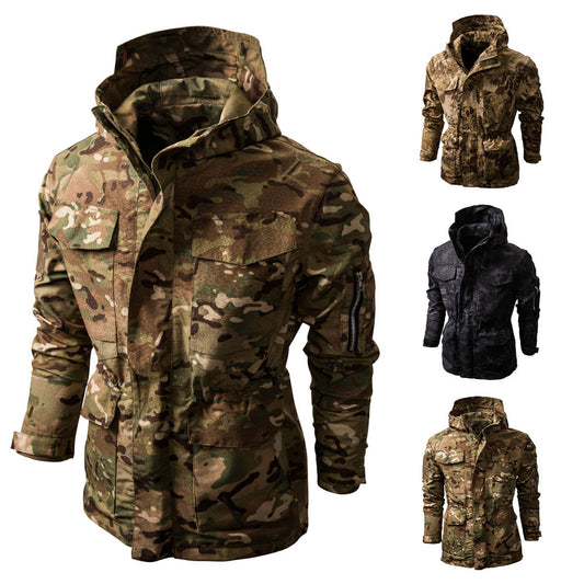 Camouflage jacket Men Hoody Windbreaker Clothing Tactical Jacket Men Waterproof Coat Outdoor Clothing Clothes Hooded Male Coat