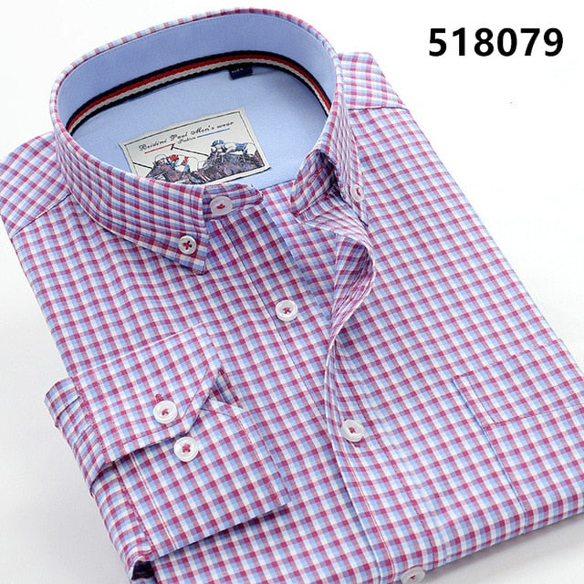 6XL 7XL 8XL 9XL 10XL Large Size Plaid Long Sleeve Shirt 2020 Autumn Brand Clothing Casual Youth Men's Loose Pocket Cotton Shirt