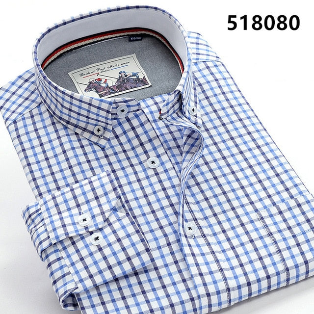 6XL 7XL 8XL 9XL 10XL Large Size Plaid Long Sleeve Shirt 2020 Autumn Brand Clothing Casual Youth Men's Loose Pocket Cotton Shirt