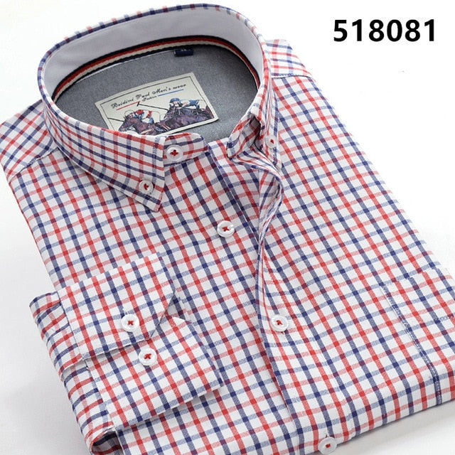 6XL 7XL 8XL 9XL 10XL Large Size Plaid Long Sleeve Shirt 2020 Autumn Brand Clothing Casual Youth Men's Loose Pocket Cotton Shirt