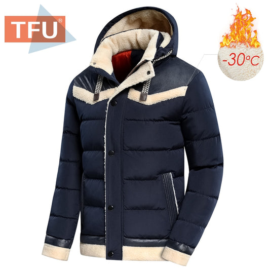 TFU Men 2020 Winter Autumn New Thick Warm Fleece Hooded Parkas Jacket Coat Men Outwear Style Casual Waterproof Parka Jackets Men