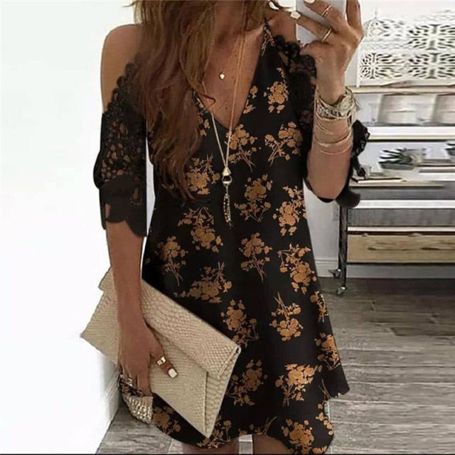 Off Shoulder Half Sleeve Blouse Women Shirt New Summer Party Ladies Tops Plus Size Bare Shoulders V Neck Lace Sexy Blouses