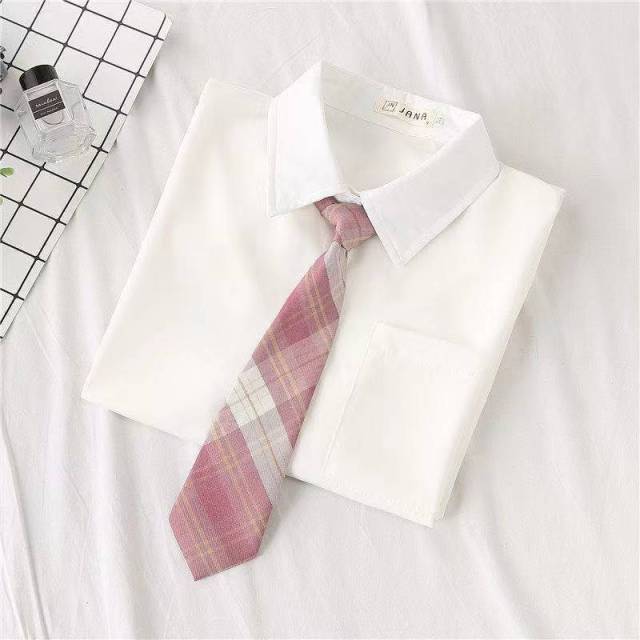 JMPRS White Women School Shirts Fashion JK Preppy Style Spring Japan Long Sleeve Girls Shirt Harajuku Necktie Ladies Tops 2021