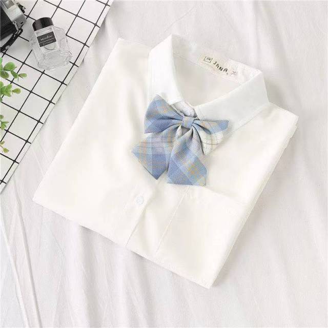 JMPRS White Women School Shirts Fashion JK Preppy Style Spring Japan Long Sleeve Girls Shirt Harajuku Necktie Ladies Tops 2021