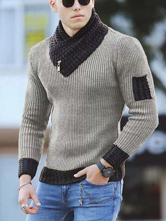 Korean Fashion Autumn Men Casual Vintage Style Sweater Winter Pullovers Sweaters