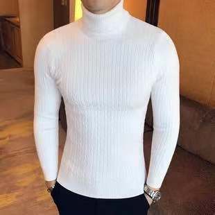 Korean Fashion Autumn Men Casual Vintage Style Sweater Winter Pullovers Sweaters