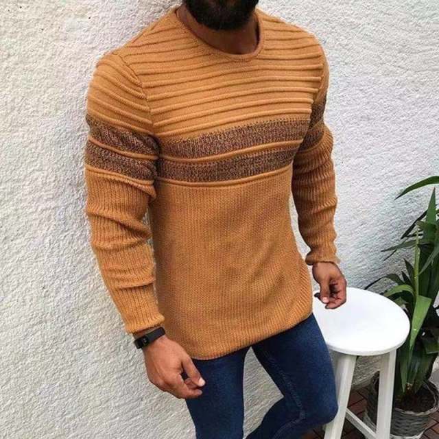 Korean Fashion Autumn Men Casual Vintage Style Sweater Winter Pullovers Sweaters