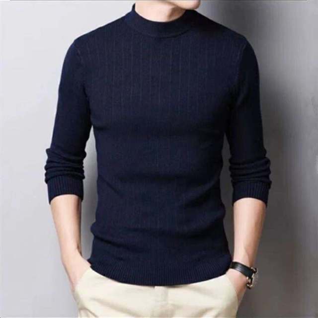 Korean Fashion Autumn Men Casual Vintage Style Sweater Winter Pullovers Sweaters