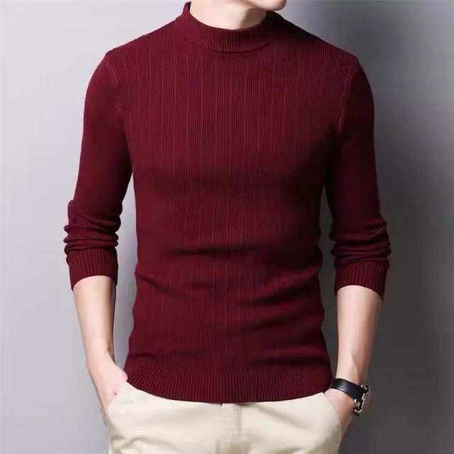 Korean Fashion Autumn Men Casual Vintage Style Sweater Winter Pullovers Sweaters