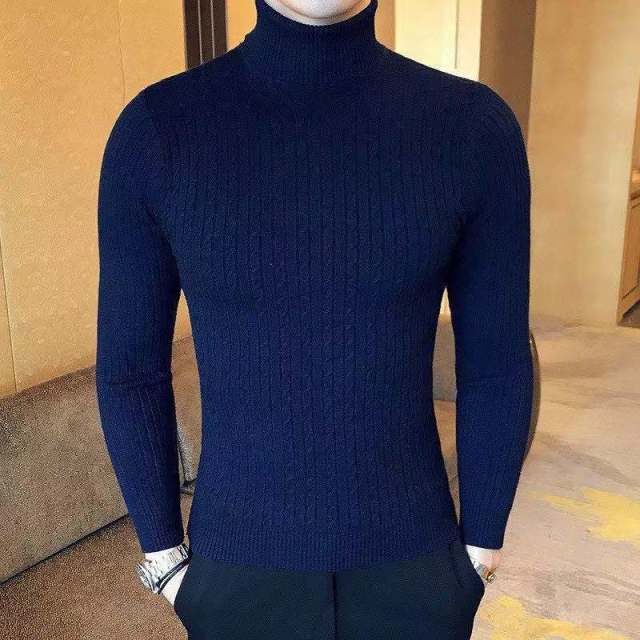 Korean Fashion Autumn Men Casual Vintage Style Sweater Winter Pullovers Sweaters