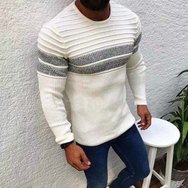 Korean Fashion Autumn Men Casual Vintage Style Sweater Winter Pullovers Sweaters